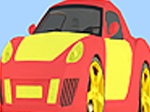 Fast white car coloring - играть онлайн бесплатно