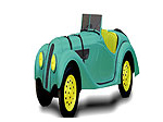 Cute old car coloring - играть онлайн бесплатно